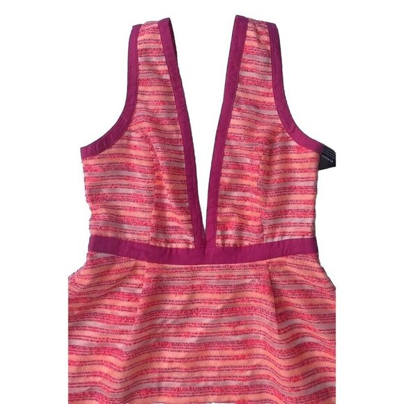 Nasty Gal Women's Coral Plunging Strappy Mini Dress Size L - Picture 8 of 16